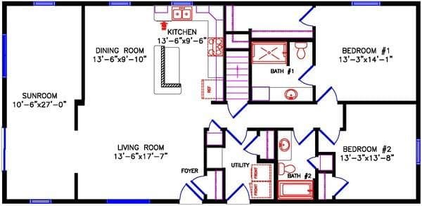 Northwood 1940 floor plan home features