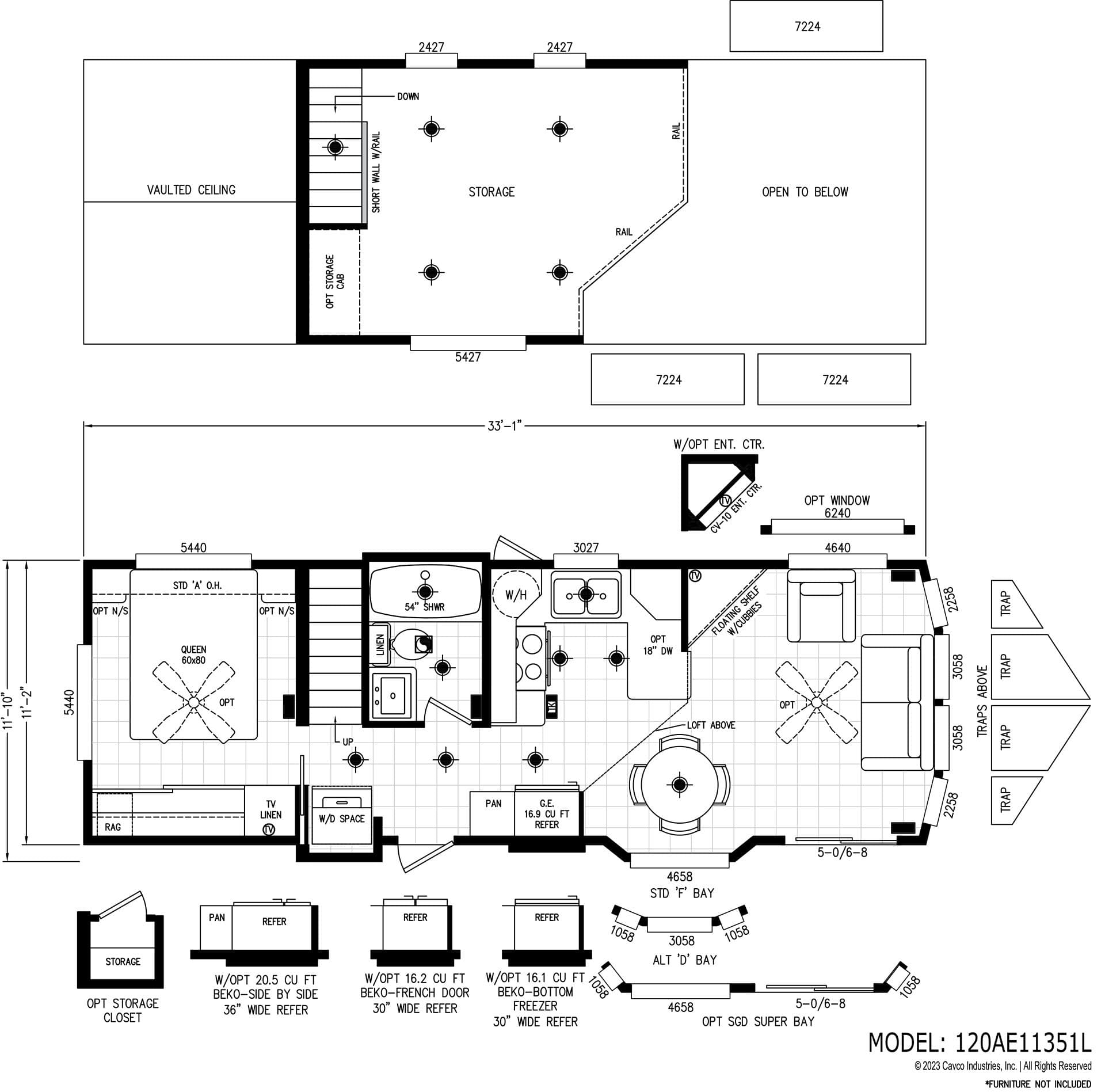 Alpine lofts al11351l floor plan home features