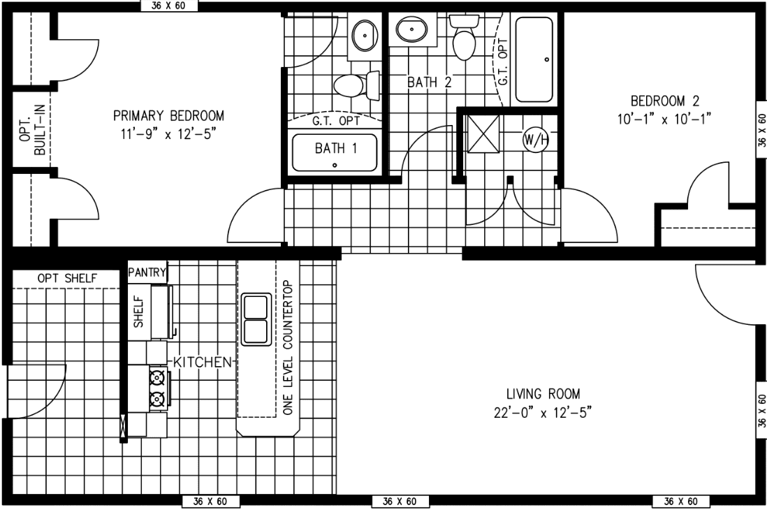 Jade 40 floor plan home features