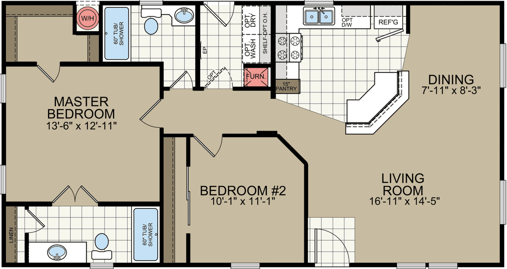 American freedom 2444 floor plan home features