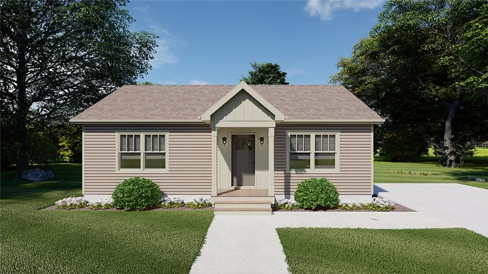 Harwood hero, elevation, and exterior home features