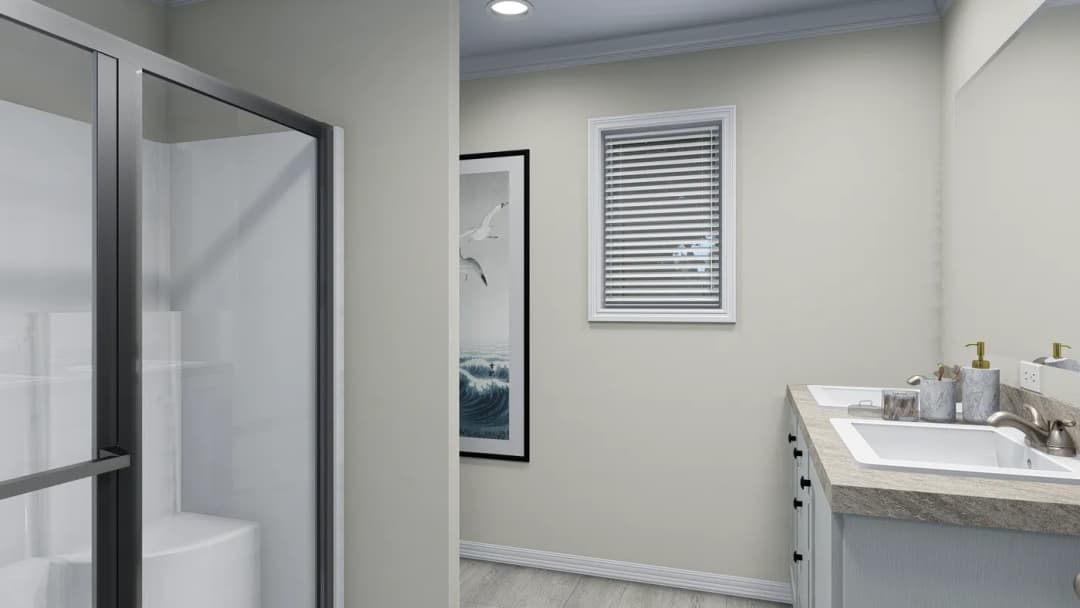 Emerald bathroom home features