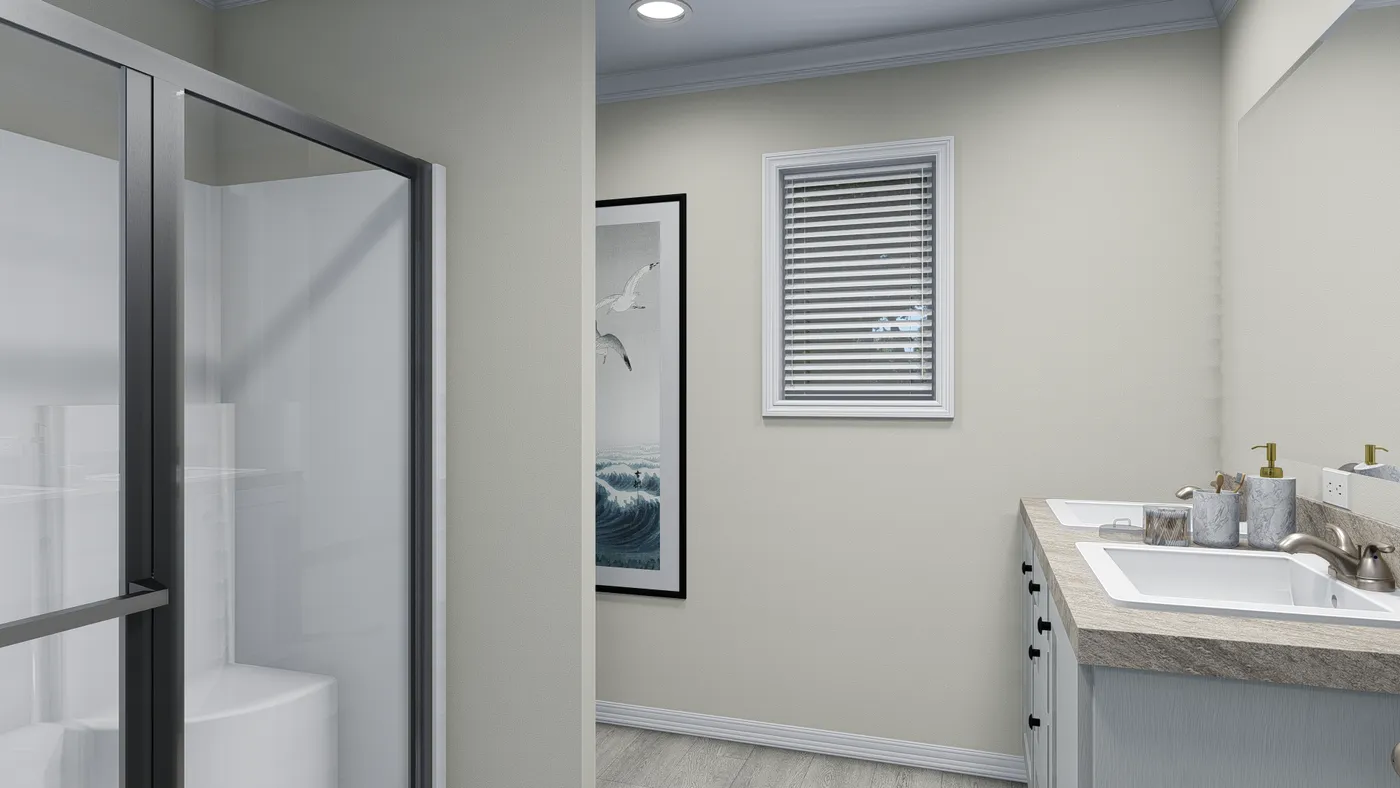 Emerald bathroom home features