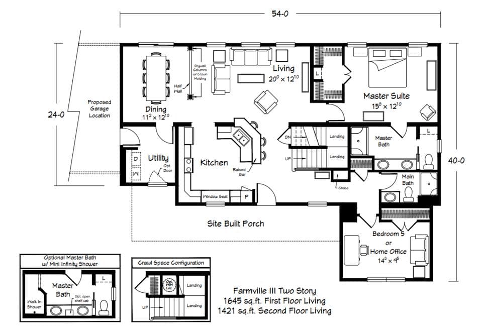 Farmville iii floor plan home features