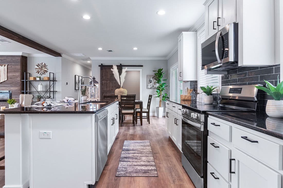 The oceanside kitchen home features