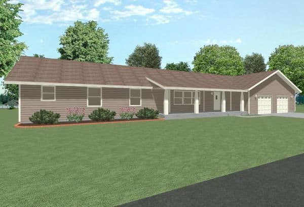 Brookdale 2345 elevation and exterior home features