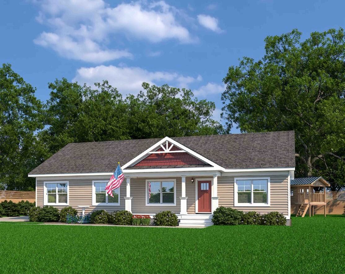 Heartland ii xl ranch hero, elevation, and exterior home features