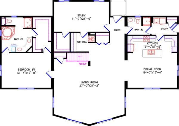 Lakewood 2030 floor plan home features