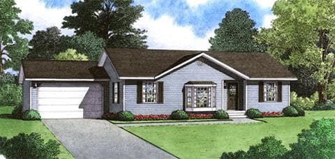 Lansing hero, elevation, and exterior home features