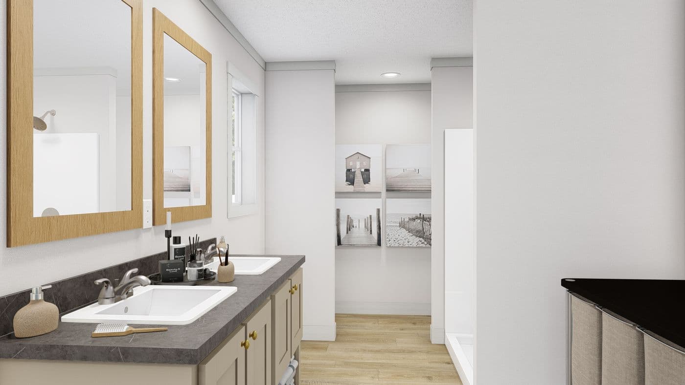 Brown eyed girl bathroom home features