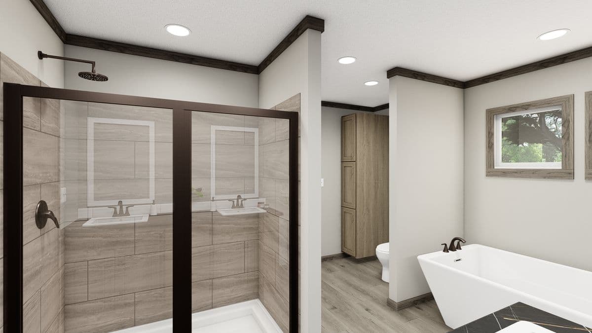 The madison bathroom home features
