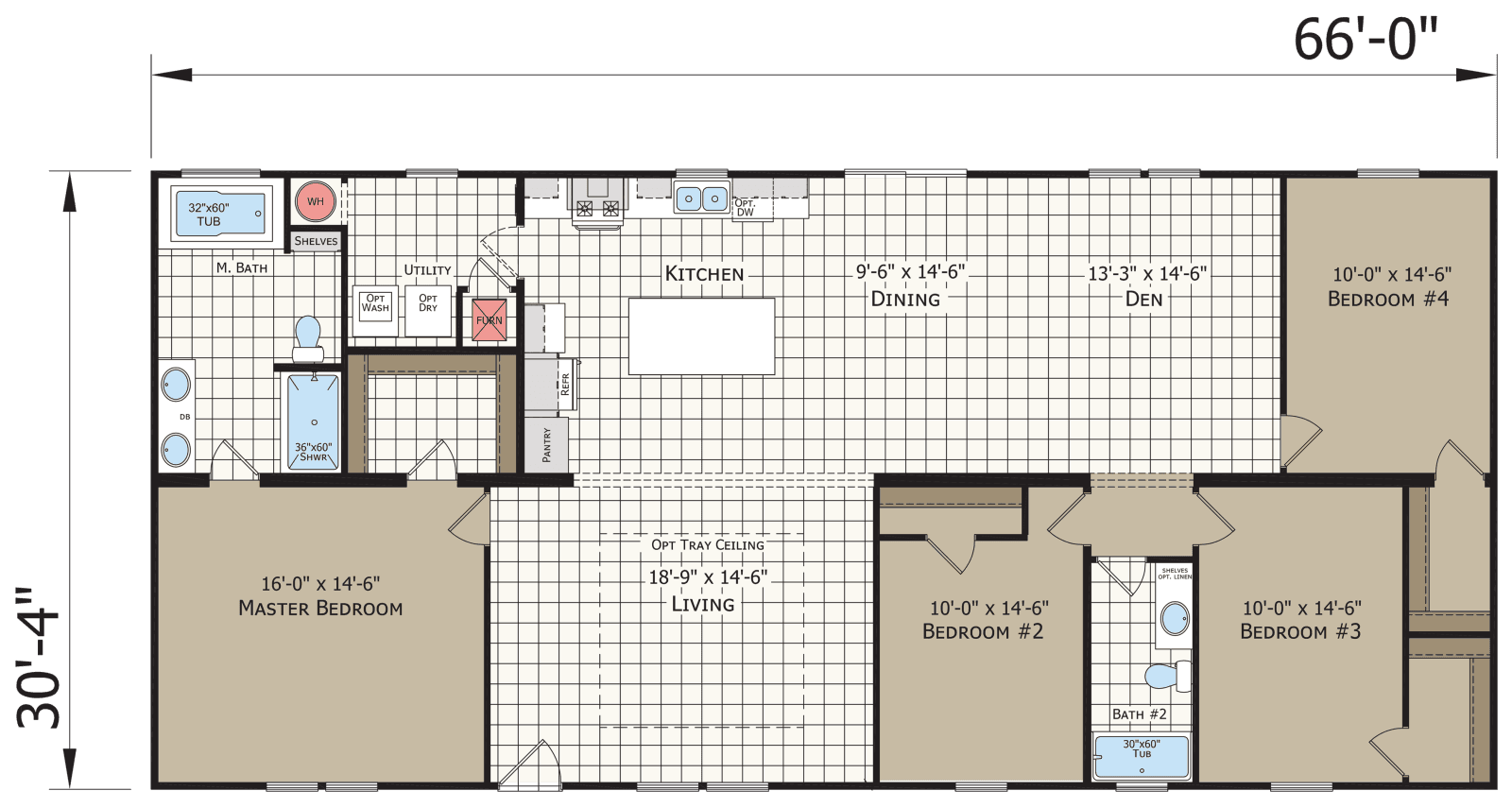 Titan extreme 3266d [the vegas] floor plan home features