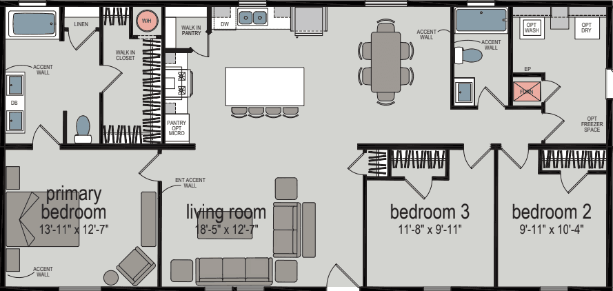 Vigor 1493 floor plan home features