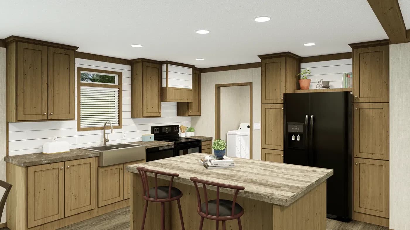 Grand living 56 kitchen home features