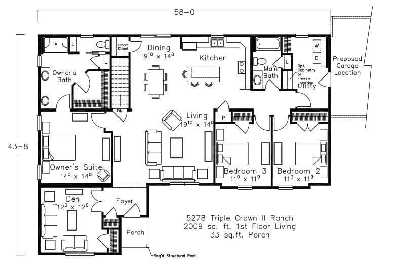 Triple crown ii floor plan home features