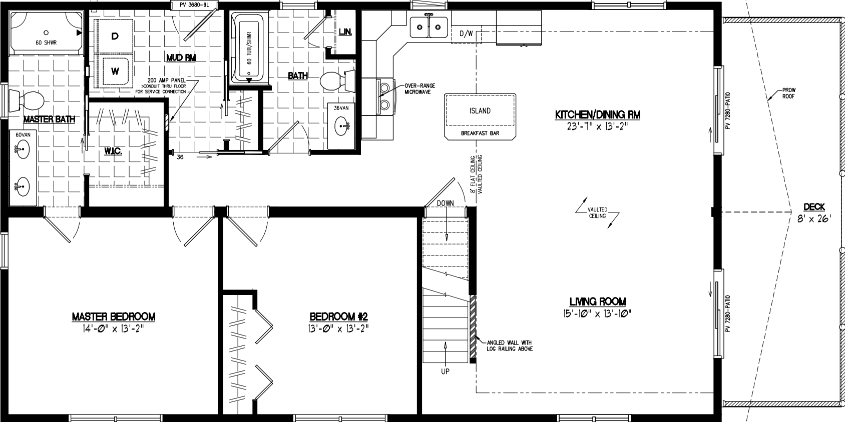 Chalet 2848 floor plan home features