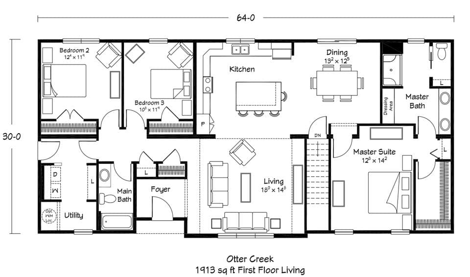 Otter creek floor plan home features