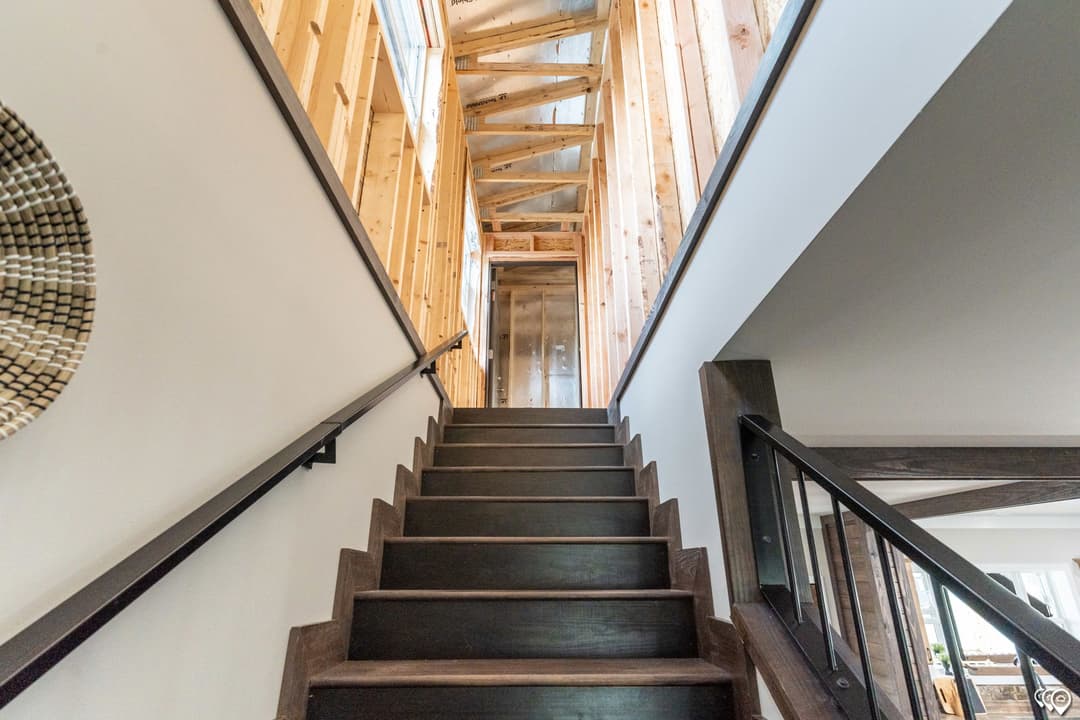 The barndominium interior home features