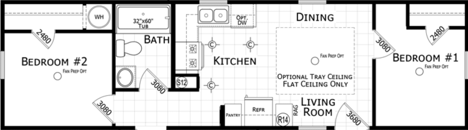 Oceanside floor plan home features