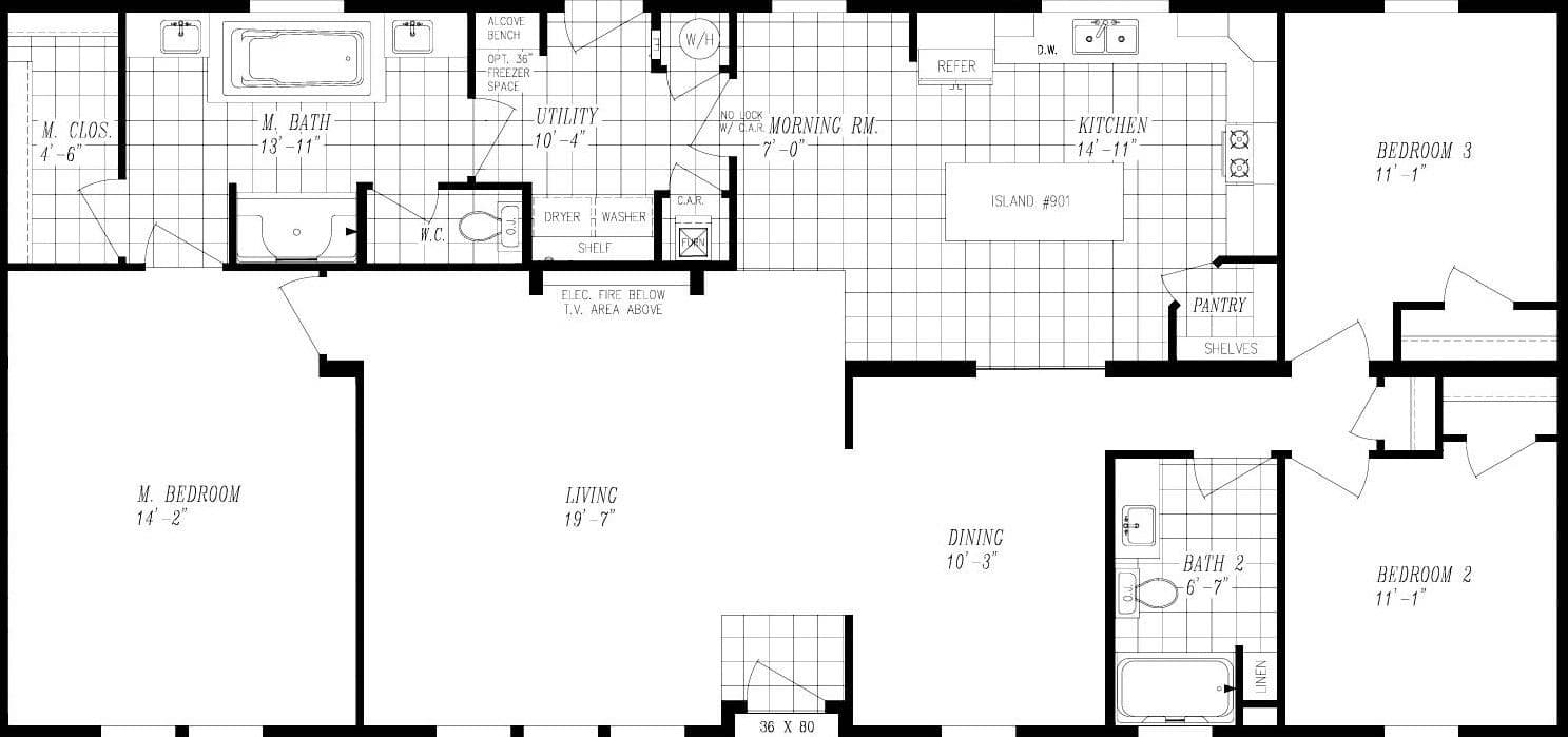Marlette special 3064 floor plan home features