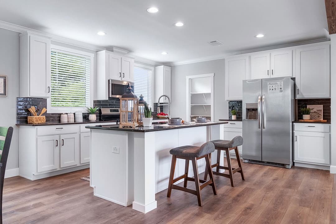 The oceanside kitchen home features