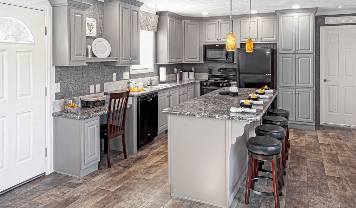 Sunwood single-section kitchen home features