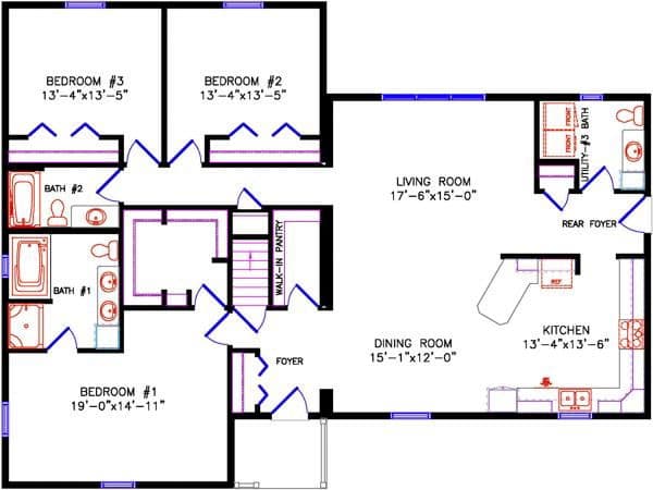 Westbrook 4216 floor plan home features