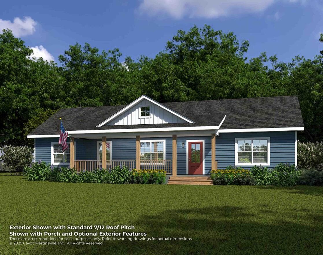 Grandview i ranch hero, elevation, and exterior home features