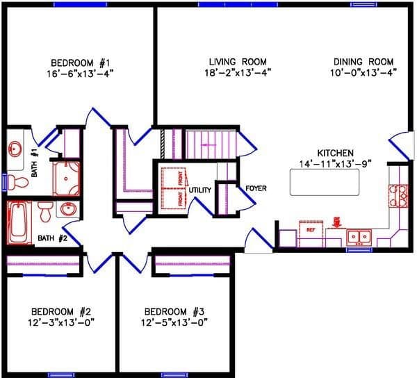 Spectrum 3621 floor plan home features