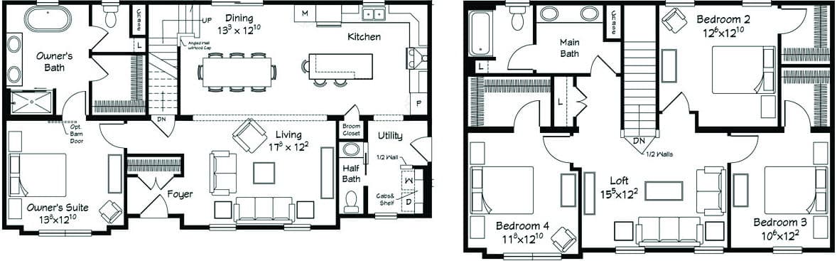 Legrand two story 2372 floor plan home features
