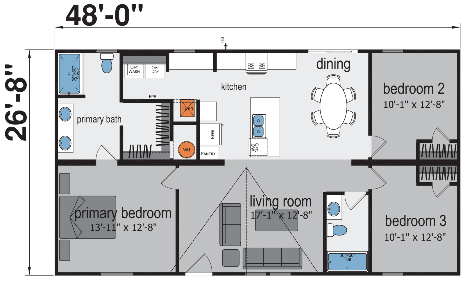 Clinch floor plan home features
